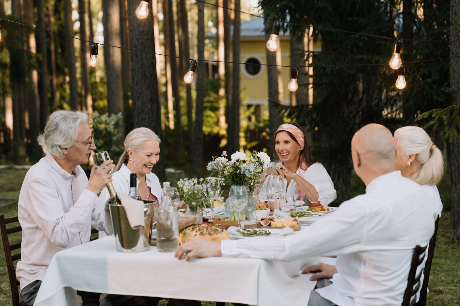 People gathered for dinner